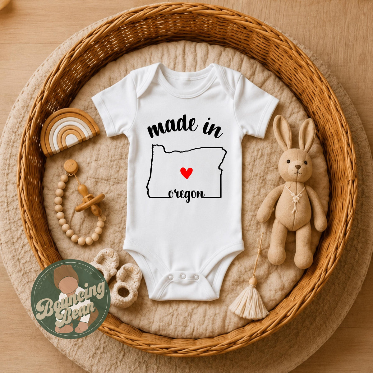 Made in Oregon state Onesie® - Oregon baby clothes - State themed Onesie® baby bodysuit gifts
