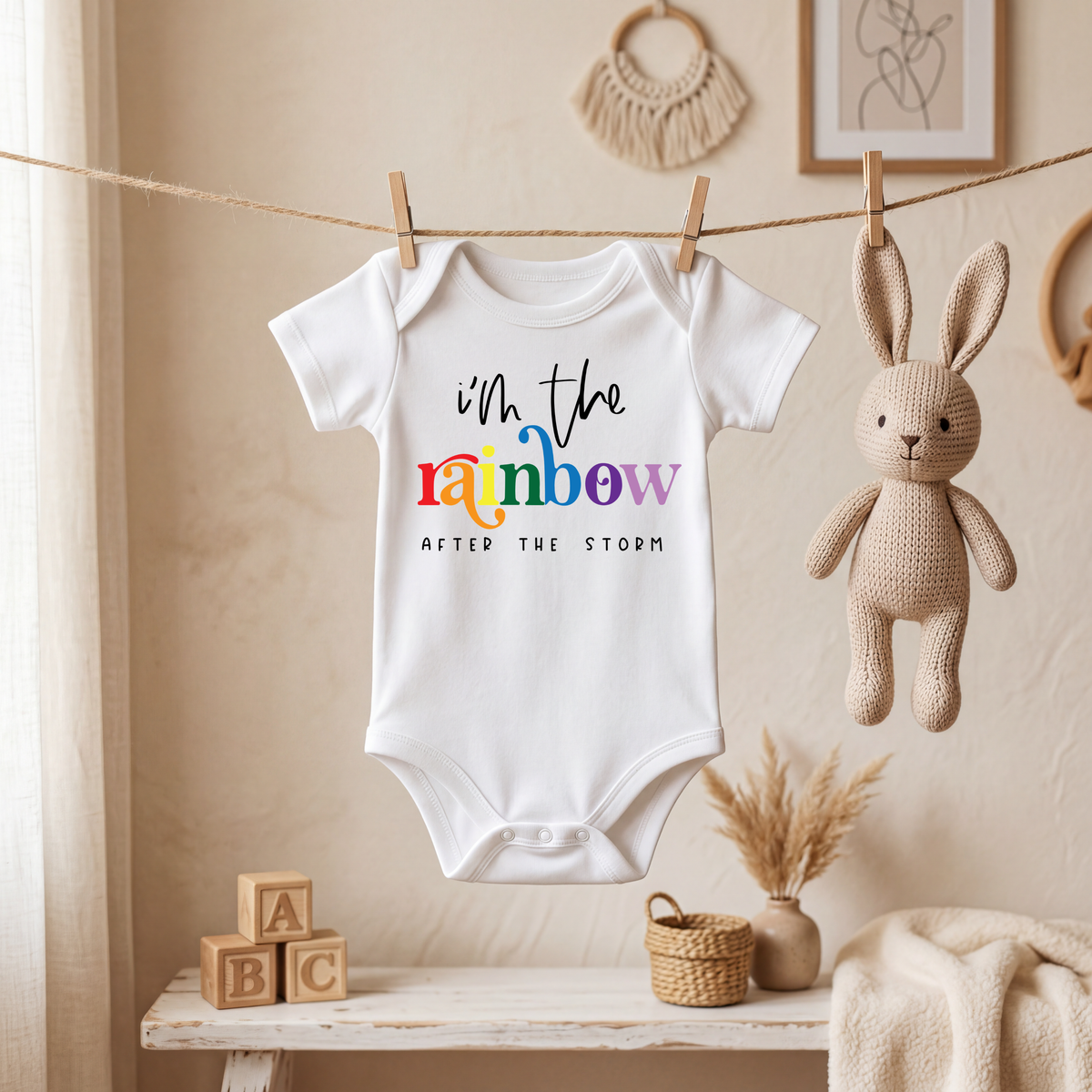I'm the rainbow after the storm baby Onesie®