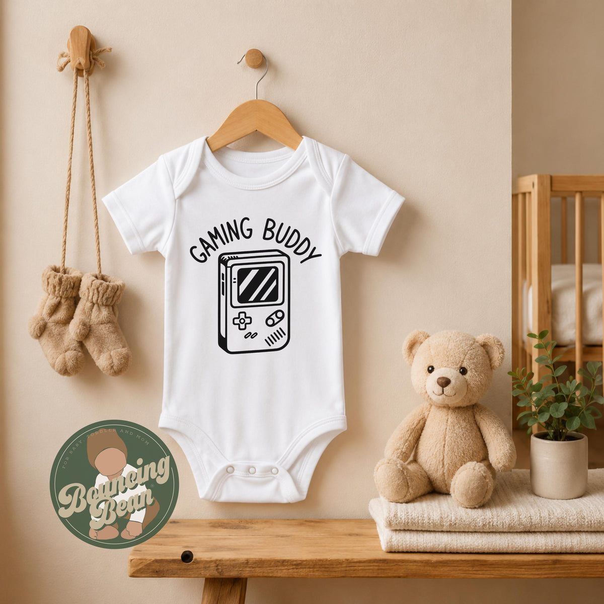 Gaming buddy Onesie® - 90s retro themed baby Onesie® - Funny baby shower gifts __etsy:8318001025