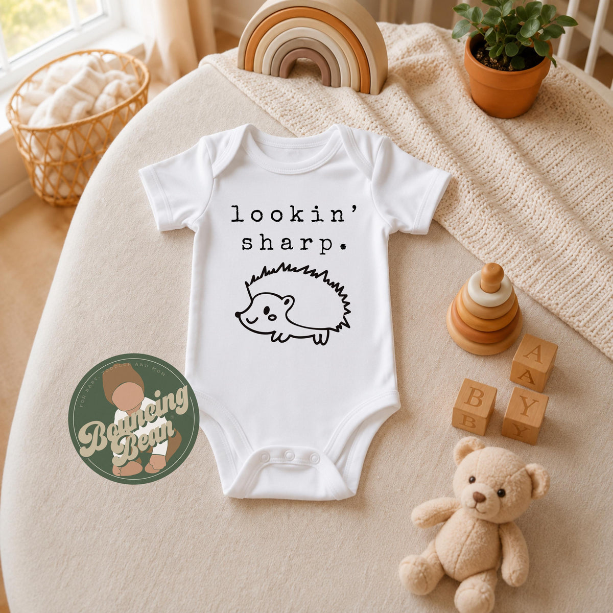Hedgehog Onesie® - Lookin sharp baby Onesie® - Animal baby Onesie® bodysuit __etsy:8272897574