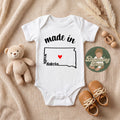 Made in South Dakota state Onesie® - South Dakota baby clothes - State themed Onesie® baby bodysuit gifts __etsy:8317819725