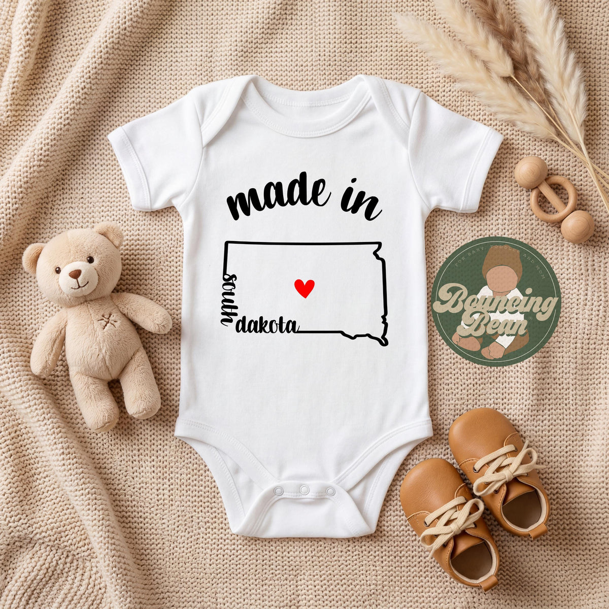 Made in South Dakota state Onesie® - South Dakota baby clothes - State themed Onesie® baby bodysuit gifts __etsy:8317819725