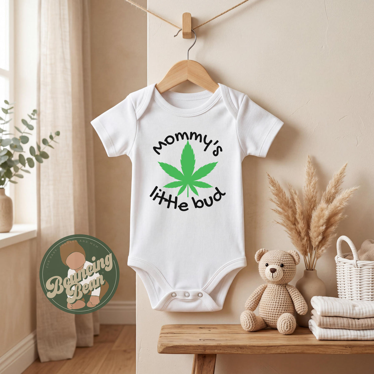 Mommy's little bud Onesie® - Little bud Onesie® bodysuit - Pot leaf Onesie® __etsy:8257709708