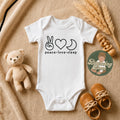 Peace love & sleep Onesie® - Pregnancy announcement - Baby shower gift - Baby Onesie® bodysuit __etsy:8305752535