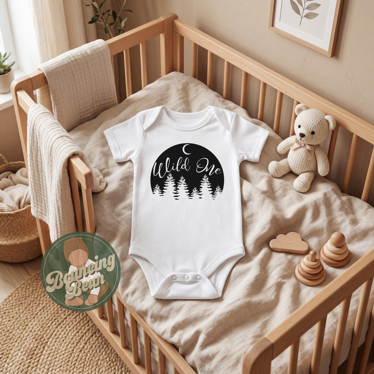 Wild one nature Onesie® - Nature themed baby Onesie® bodysuits - Adorable unisex baby Onesie®