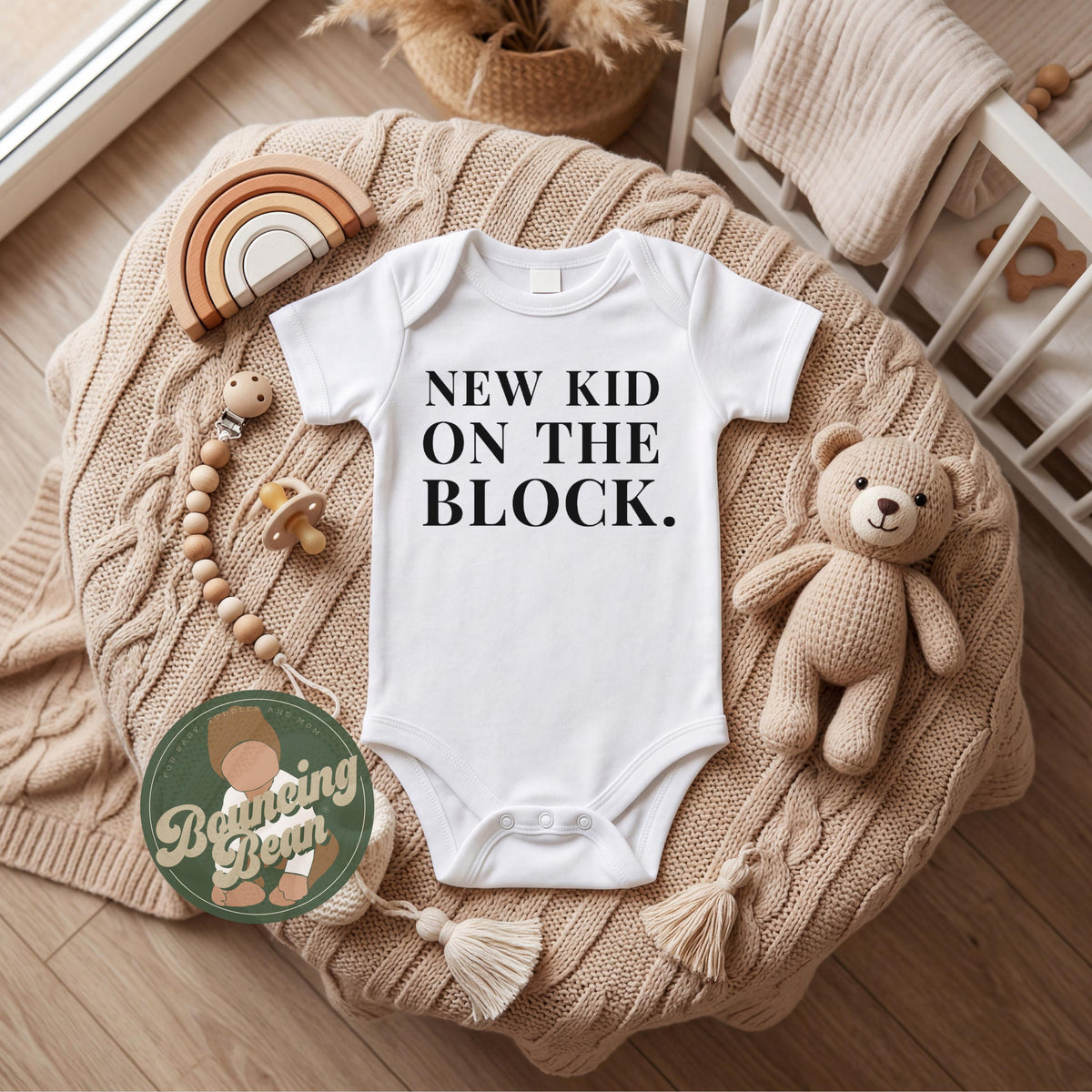 New kid on the block Onesie® - Baby announcement - Funny music Onesie®