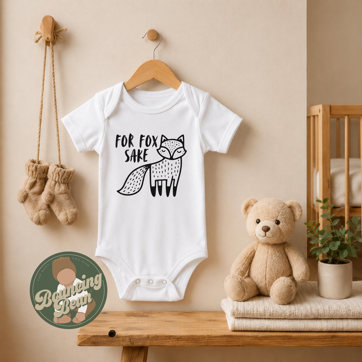 For Fox Sake Baby Onesie® – Animal themed baby gifts - Fox Onesie® bodysuit
