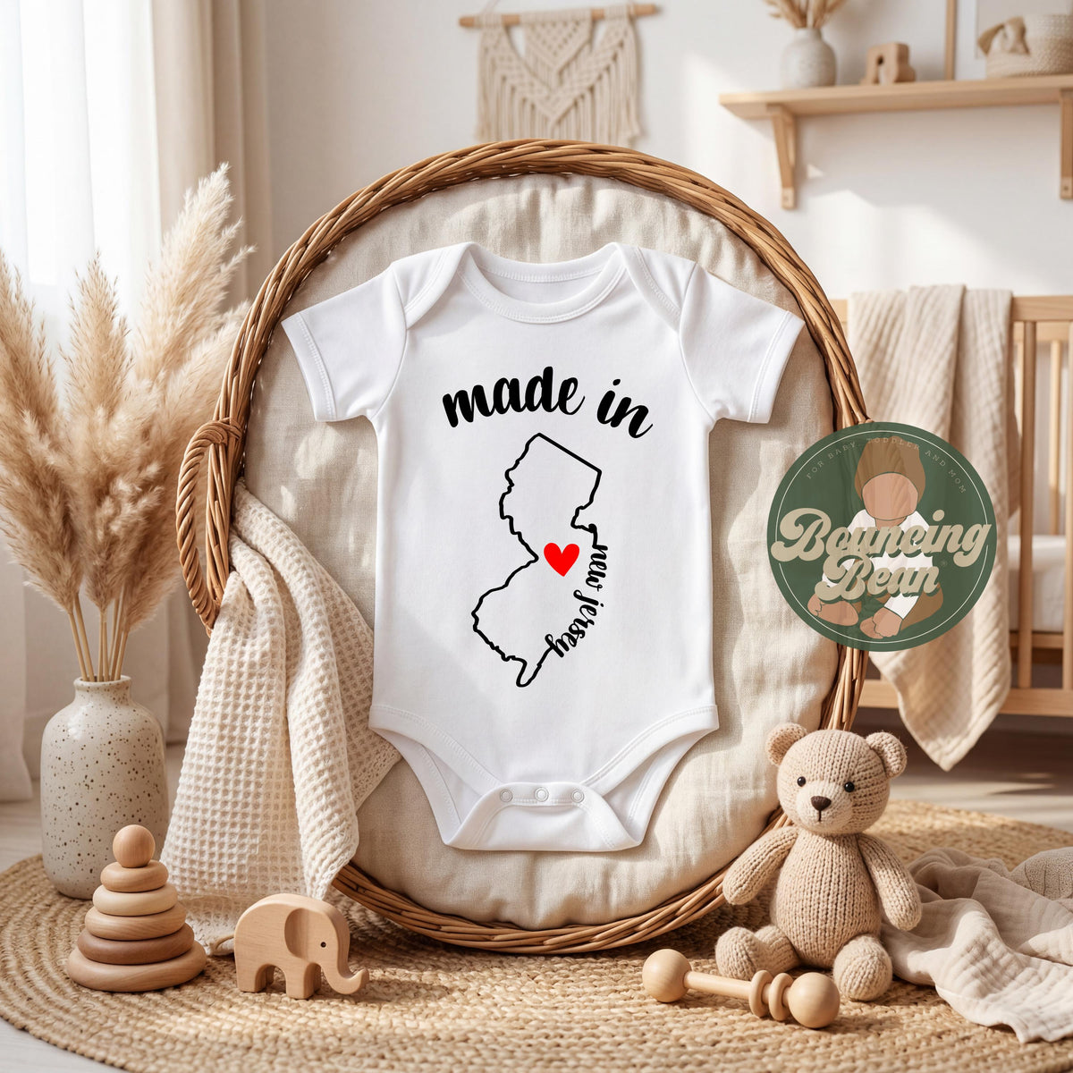 Made in New Jersey state Onesie® - New Jersey baby clothes - State themed Onesie® baby bodysuit gifts