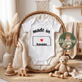 Made in Kansas state Onesie® - Kansas baby clothes - State themed Onesie® baby bodysuit gifts