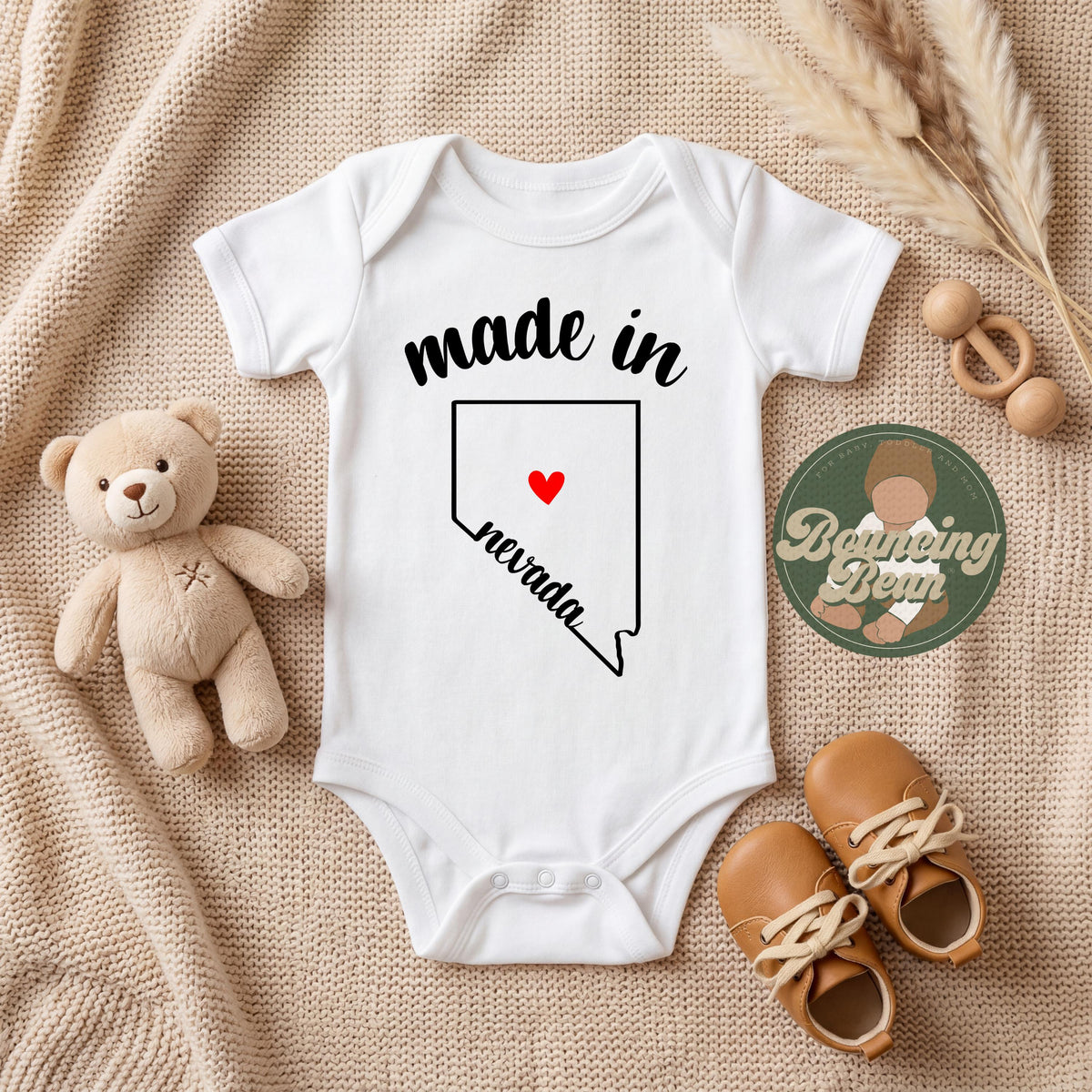 Made in Nevada state Onesie® - Nevada baby clothes - State themed Onesie® baby bodysuit gifts