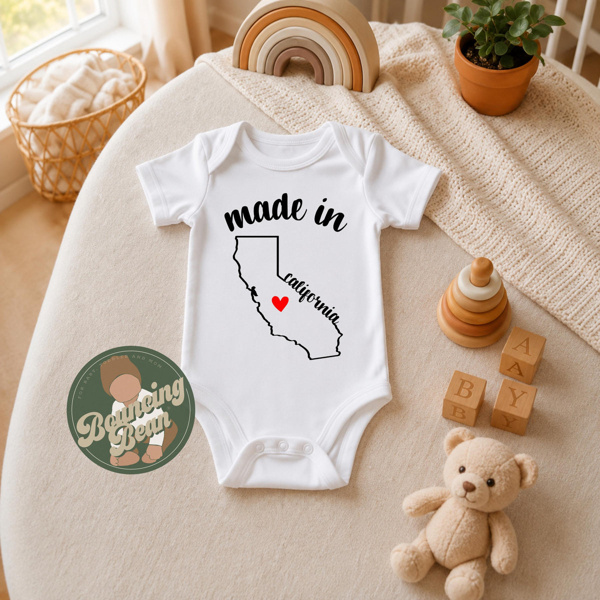 Made in California state Onesie® - California baby clothes - State themed Onesie® baby bodysuit gifts