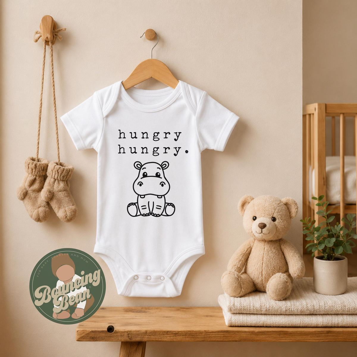 Hippo Onesie® - Hungry hungry hippo baby Onesie® - Animal baby Onesie® bodysuit