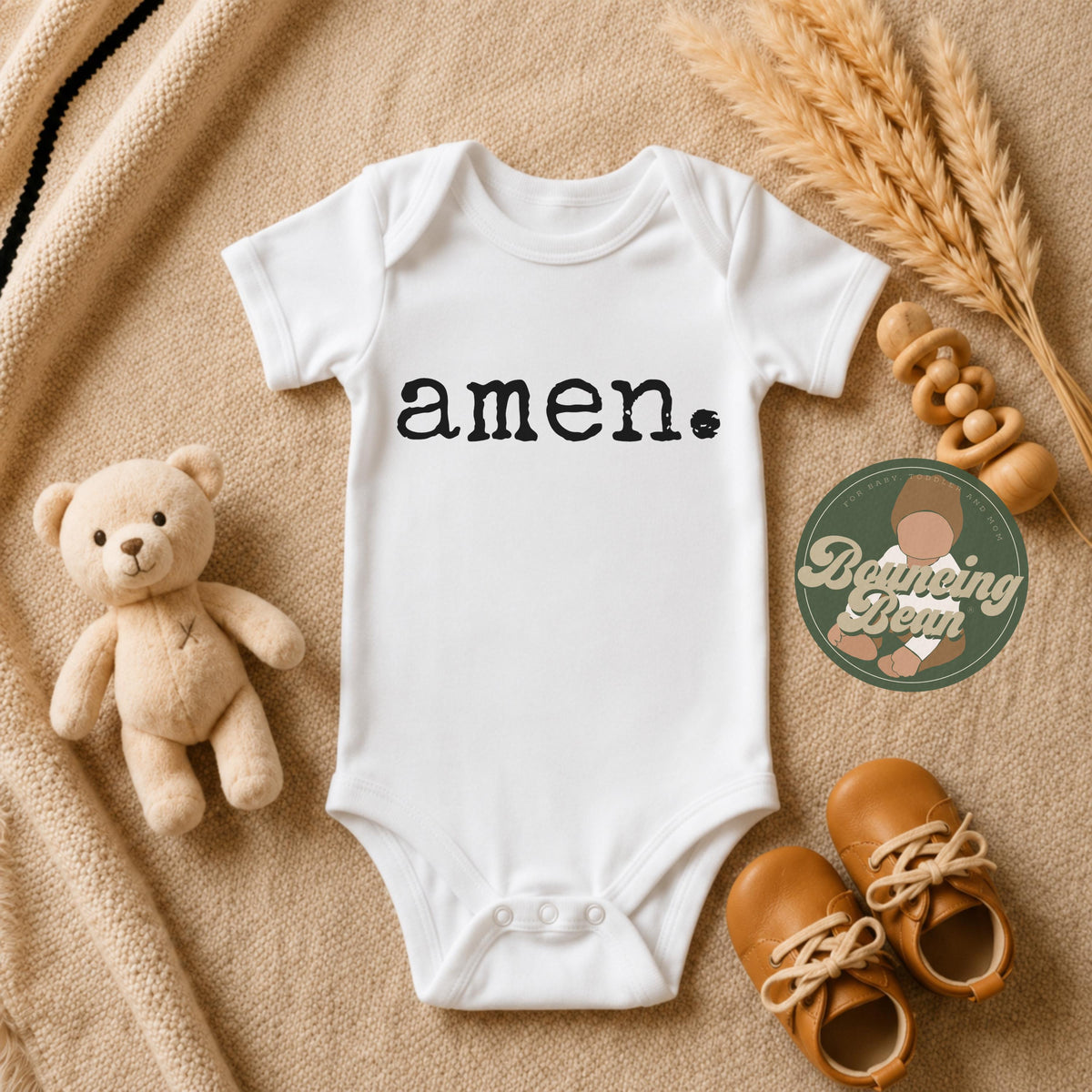 Amen baby Onesie® - Minimalist baby clothes - Religious baby Onesie® bodysuits