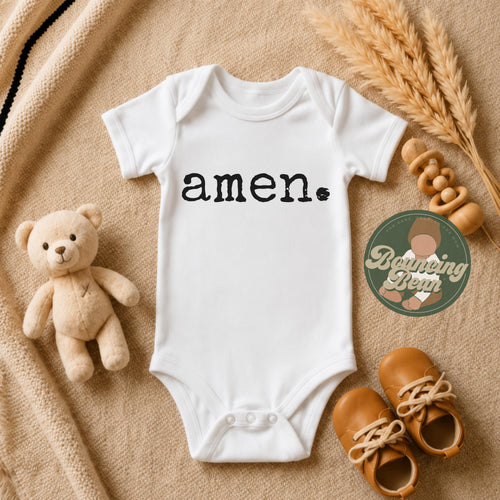 Amen baby Onesie® - Minimalist baby clothes - Religious baby Onesie® bodysuits