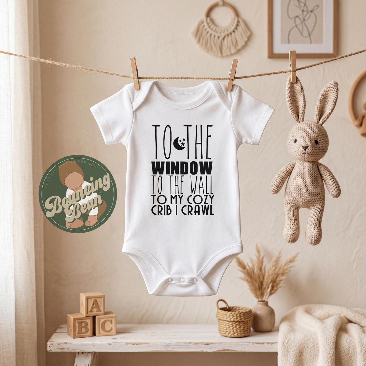 To the window to the wall Onesie® - Funny baby shower gift - Funny Onesie®
