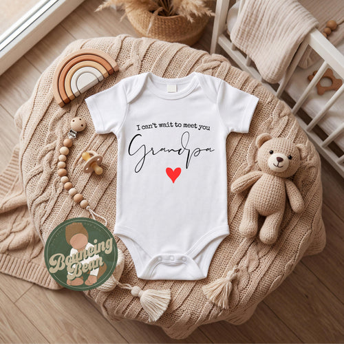 Can't wait to meet you Grandpa - Grandpa announcement gift - Announcement Onesie®