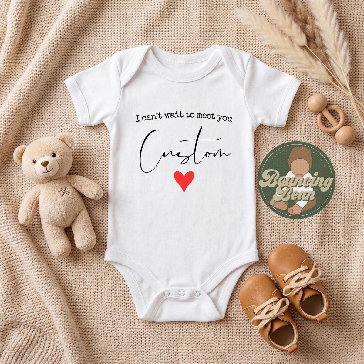 Can't wait to meet you Onesie® - Baby announcement gift - Announcement Onesie®
