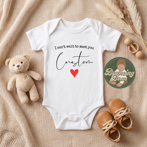 Can't wait to meet you Onesie® - Baby announcement gift - Announcement Onesie®