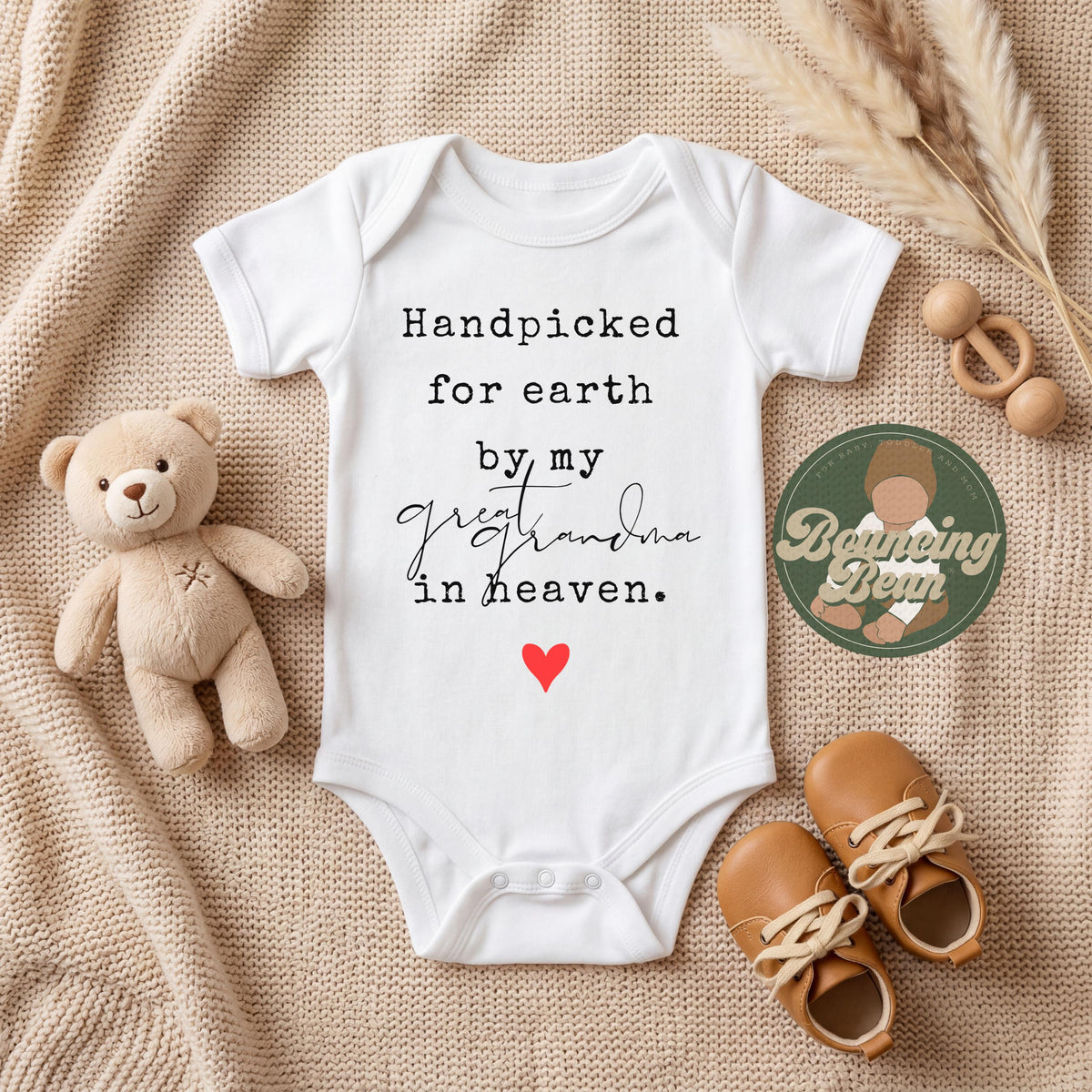 Handpicked for earth by my Great Grandma in heaven Onesie® - Baby announcement gift - Sentimental Announcement Onesie®