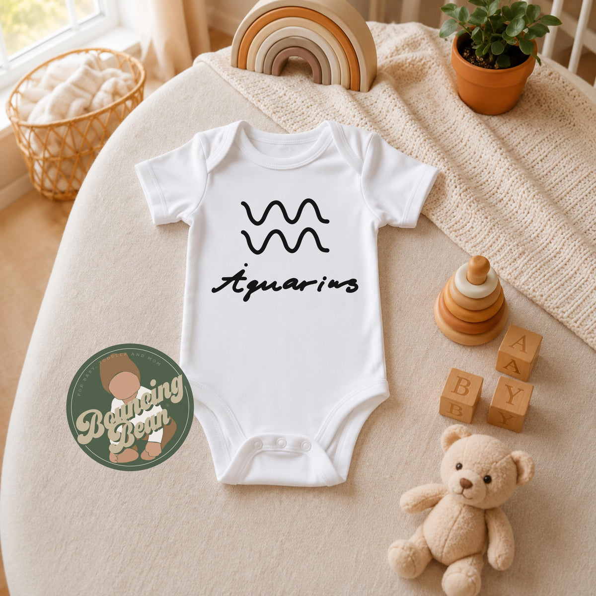 Aquarius Zodiac Onesie®  - Aquarius baby bodysuit - Zodiac sign baby Onesies®