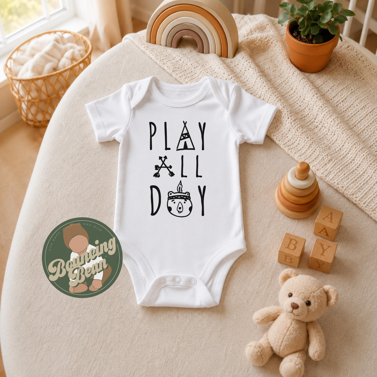 Play all day Onesie® - Minimalist Onesie® - Cute baby Onesie® bodysuit gift