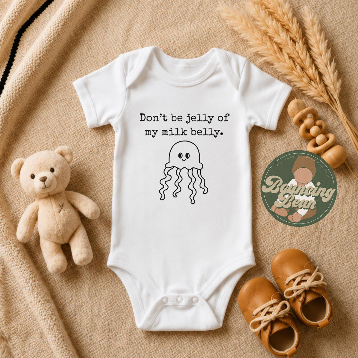 Don't be jelly of my milk belly Onesie® - Jellyfish baby Onesie® - Funny baby Onesie® bodysuit