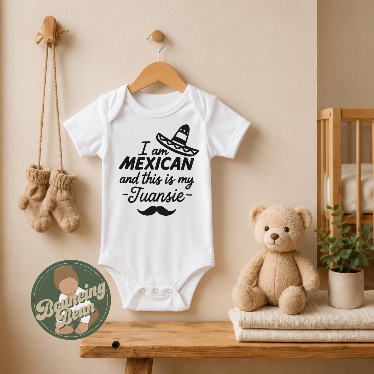 I am Mexican and this is my Juansie Onesie® - Funny themed baby Onesie® - Gift for baby shower