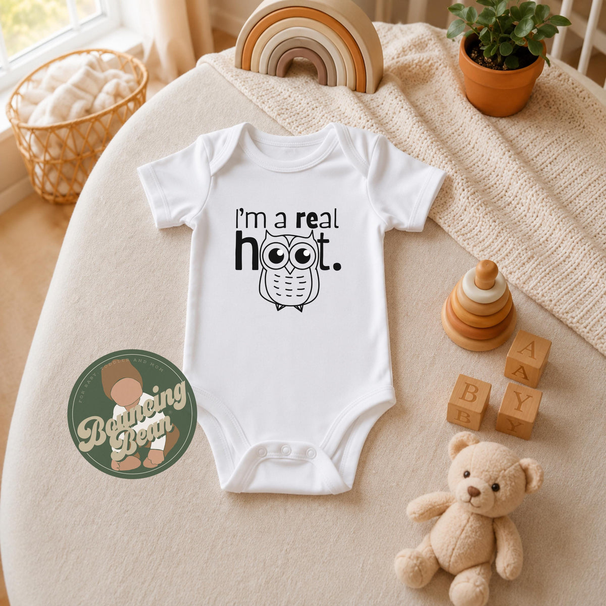 I'm a hoot Onesie® - Animal themed baby Onesie® - Owl funny baby Onesie® bodysuit