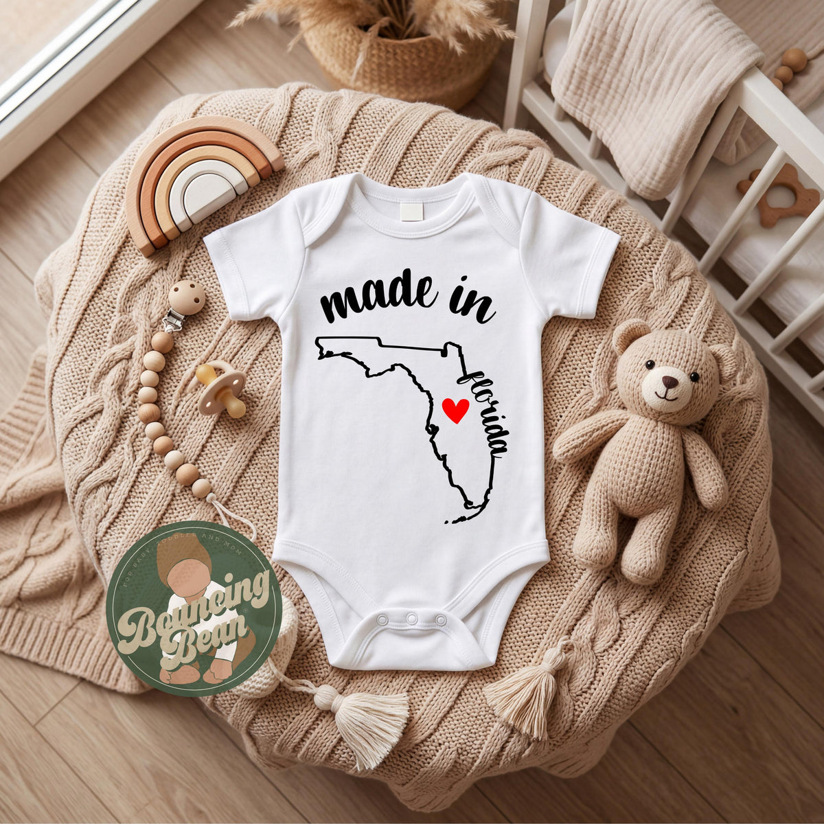 Made in Florida state Onesie® - Florida baby clothes - State themed Onesie® baby bodysuit gifts