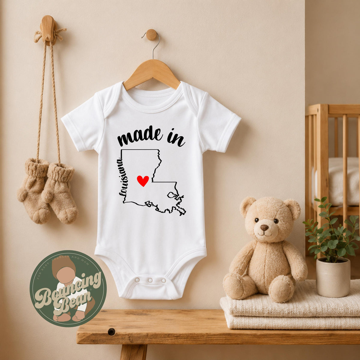Made in Louisiana state Onesie® - Louisiana baby clothes - State themed Onesie® baby bodysuit gifts